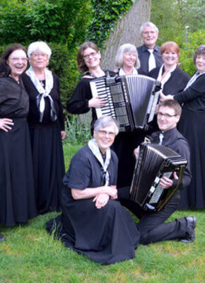 Bild von Musik im faltenreichen Gewandt