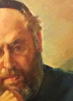 Bild von Rabbi Walter Rothschild erzählt aus seinem Leben und singt Leider. Kabarettkonzert