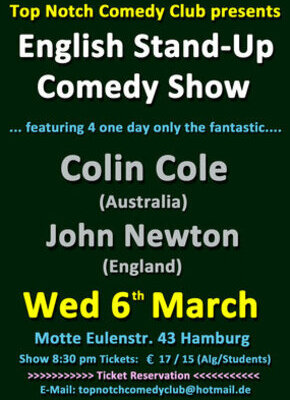 Bild von Top Notch Comedy Club presents: English Stand Up Comedy Show with John Newton and Colin Cole’s.