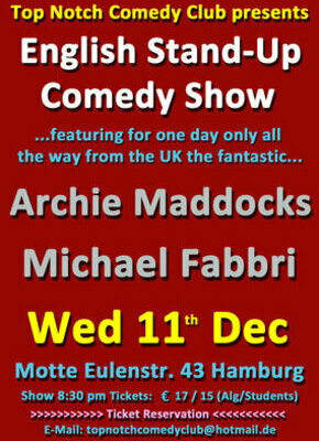 Bild von Top Notch Comedy Club presents: English Comedy Show with Archie Maddocks and Michael Fabbri