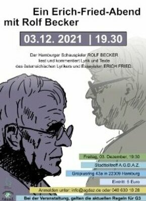 Bild von FÄLLT AUS!!! Ein Erich-Fried-Abend mit Rolf Becker