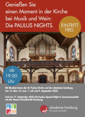 Bild von Paulus Nights am 9.9. in der Pauluskirche Heimfeld
