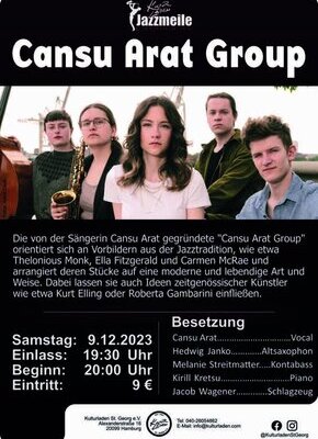 Bild von Jazzmeile presents: “Cansu Arat Group"