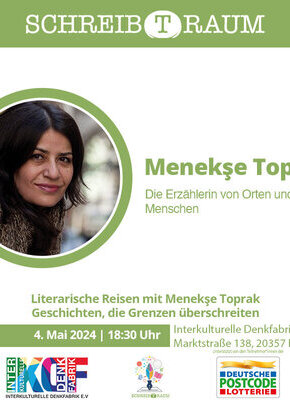 Bild von Schreib(t)raum - Lesung mit Menekşe Toprak
