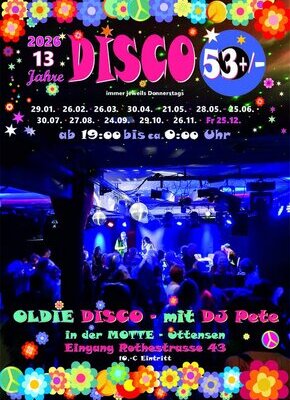 Bild von Disco 53 +/- im Monkeys Music Club, Bahrnerstraße 16, 22765 Hamburg!