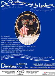 Kindertheater: "Die Stadtmaus und die Landmaus"
