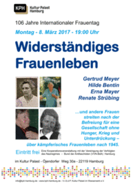 Veranstaltung der VVN BdA anlässlich des 106. internationalen Frauentages