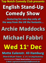 Top Notch Comedy Club presents: English Comedy Show with Archie Maddocks and Michael Fabbri