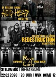 Acid Head & Redestruction Double Release Gig, Support: Rays of Carin