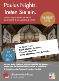 Paulus Night am 9.6.23 um 19 Uhr in der St. Pauluskirche