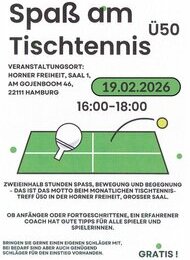 Spaß am Tischtennis Ü50!